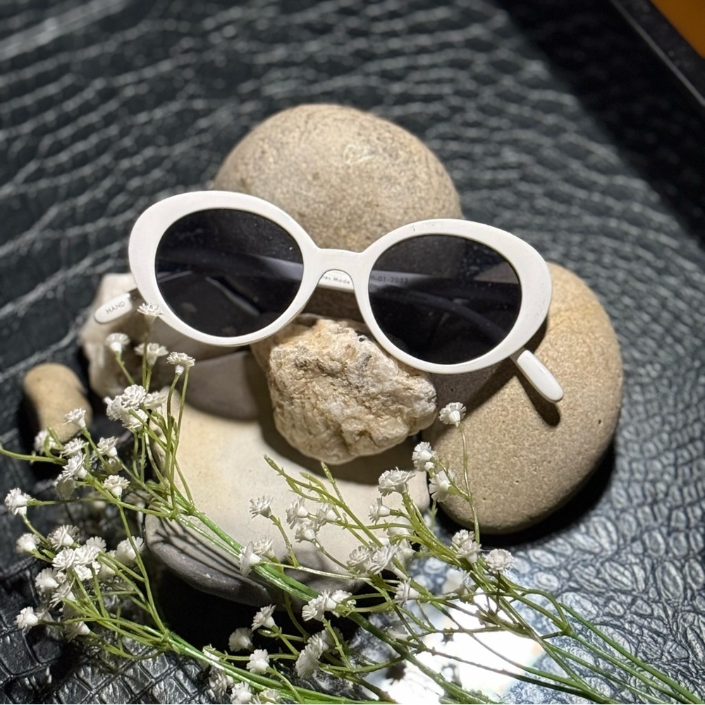 White Oval Sunglasses